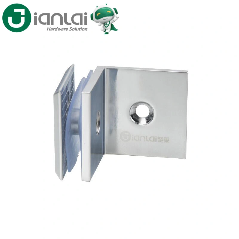 Shower Room Hardware Manufacturer 90 Degree Glass Connector Stainless Steel Glass Clip Wall to Glass Clamp